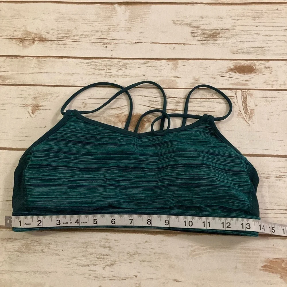 Lululemon Make A Move Bra Cyber Jungle Hero Blue / Deep Green